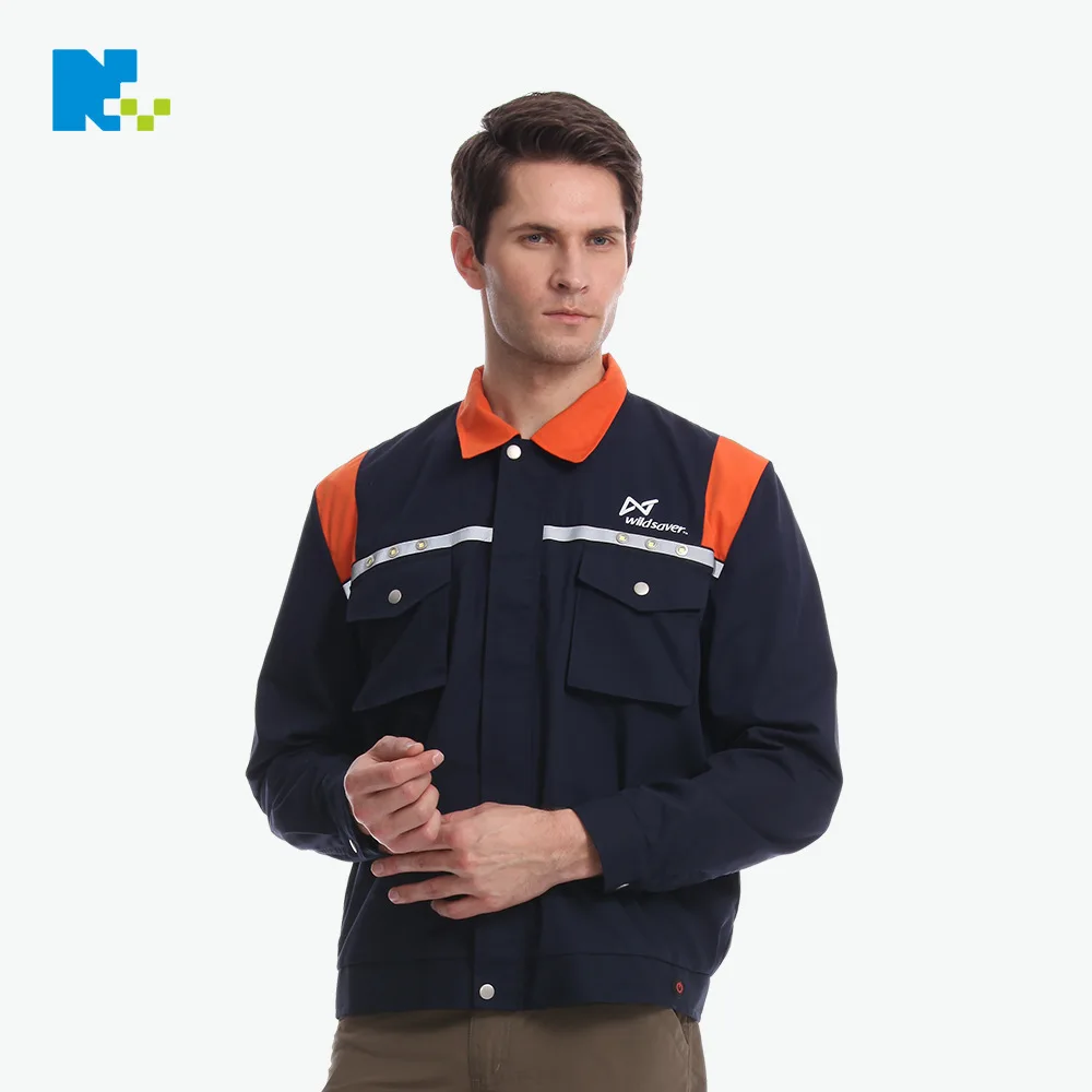 

New Style Long Sleeve Workers Work Clothes LED Hair Outdoor Safe Warning Logistics Express Security Service Customizable Reflect