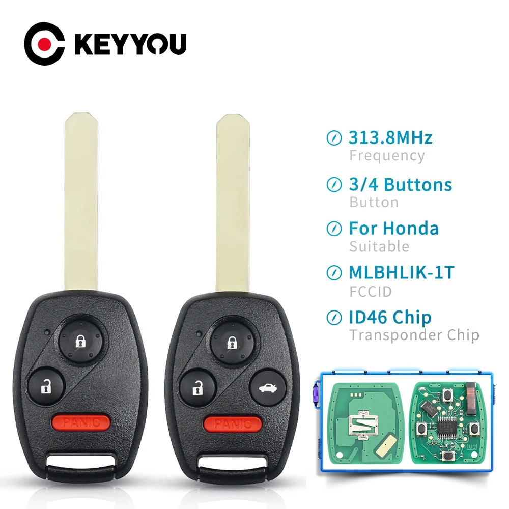 KEYYOU для Honda CR-V Accord 2008 2009 2010 2011 2012 MLBHLIK-1T ID46 чип 3/4 кнопки 313,8 Мгц дистанционный ключ-брелок от машины чехол HON66
KEYYOU для Honda CR-V Accord 2008 2009 2010 2011 2012 MLBHLIK-1T ID46 чип 3/4 кнопки 313,8 Мгц дистанционный ключ-брелок от машины чехол HON66