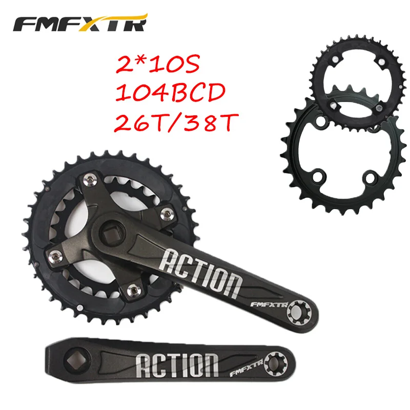 FMFXTR MTB велосипед Crankset 26T 38T цепь кольцо 64/104BCD 170 мм кривошипная сталь горный