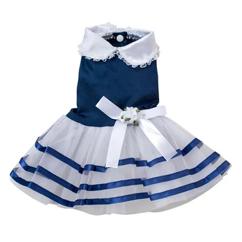 Summer Pet Dog Tutu Dresses Lace Sailor Stripes Skirt For Dogs Dress Princess Pet Clothing 
Summer Pet Dog Tutu Dresses Lace Sailor Stripes Skirt For Dogs Dress Princess Pet Clothing