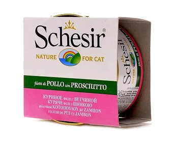 SCHESIR SCHESIR CAT CHICKEN & HAM for adult cats with chicken fillet, ham 85g
SCHESIR SCHESIR CAT CHICKEN & HAM for adult cats with chicken fillet, ham 85g