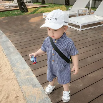 Children Summer short sleeve Denim Romper Baby Fashion Out wear cowboy Jumpsuit Hot Newborn Baby Boy romper with button 
Children Summer short sleeve Denim Romper Baby Fashion Out wear cowboy Jumpsuit Hot Newborn Baby Boy romper with button
