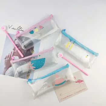 Kawaii Fruit Laser Transparent Pencil Case Large Capacity Pupils Creative Cute Stationery Box Student School Stationery Supplies
Kawaii Fruit Laser Transparent Pencil Case Large Capacity Pupils Creative Cute Stationery Box Student School Stationery Supplies