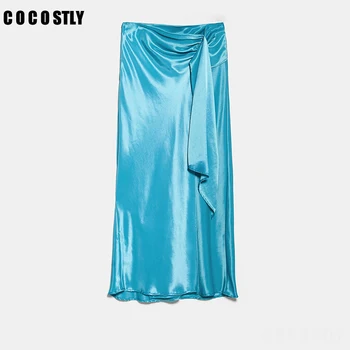 Women 2020 Chic Fashion Knot Wrap Midi Skirt Vintage High Waist Front Slit Female A-Line Skirts Faldas Mujer
Women 2020 Chic Fashion Knot Wrap Midi Skirt Vintage High Waist Front Slit Female A-Line Skirts Faldas Mujer
