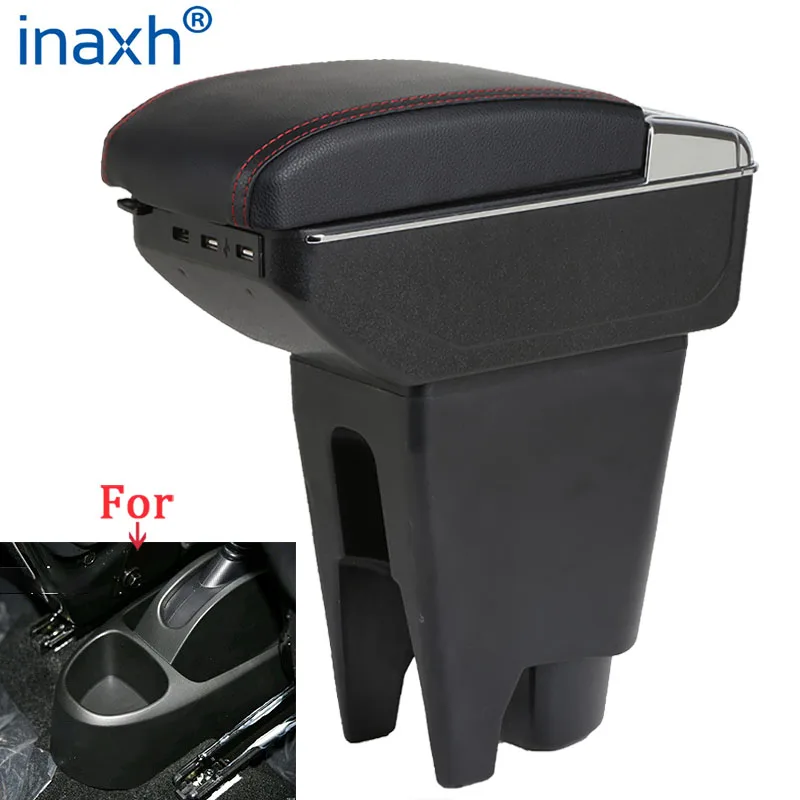 

For Peugeot 107 Armrest For Citroen C1/Toyota Etios Aygo BJ armrest box Car Accessories Store box Interior Parts details USB