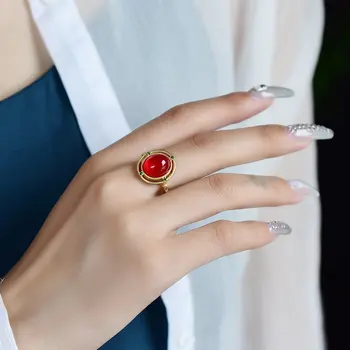 

Natural carnelian ring bague bijoux femme anel anillos mujer aliança de namoro alianças de namoro 925 ring silver women anillas