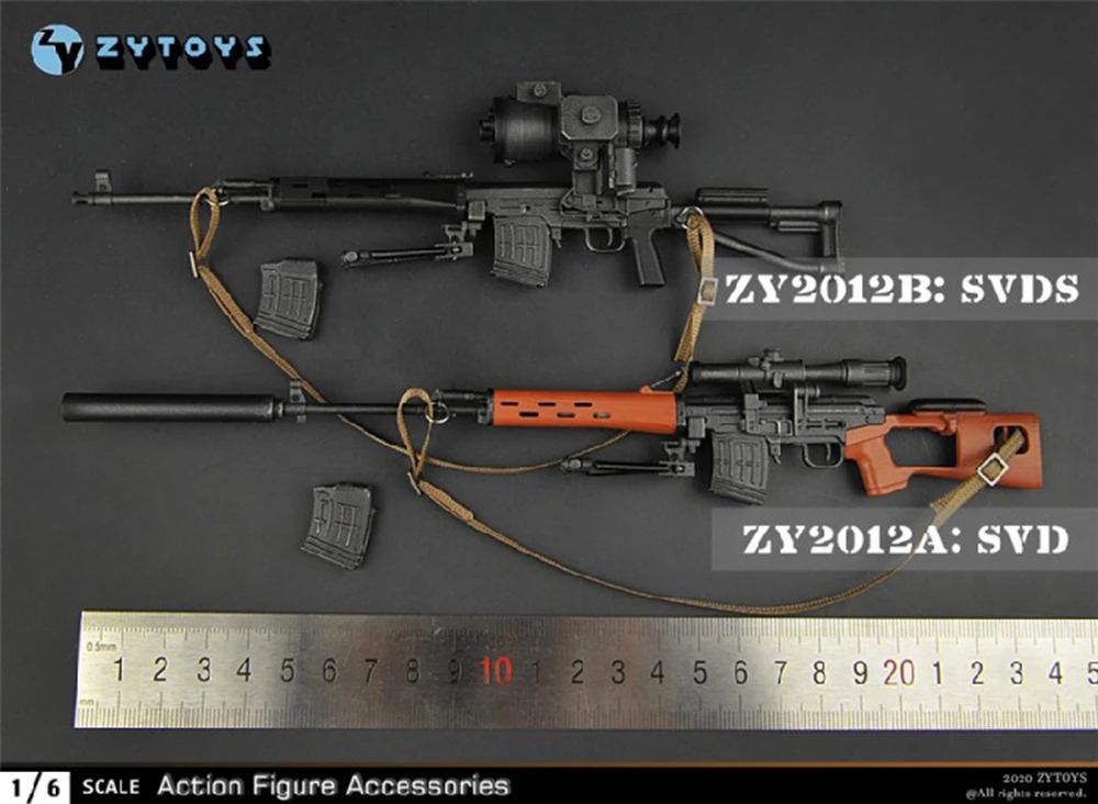 ZYTOYS ZY2012 1/6 SVD/SVDS Gun Weapon Model Toy Fit 12'' Solider Figure for collection in stock
ZYTOYS ZY2012 1/6 SVD/SVDS Gun Weapon Model Toy Fit 12'' Solider Figure for collection in stock