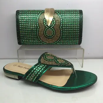 Popular party set green African lower heel slippers and purse latest shoes with bag set for lady GY44, heel height 3cm
Popular party set green African lower heel slippers and purse latest shoes with bag set for lady GY44, heel height 3cm