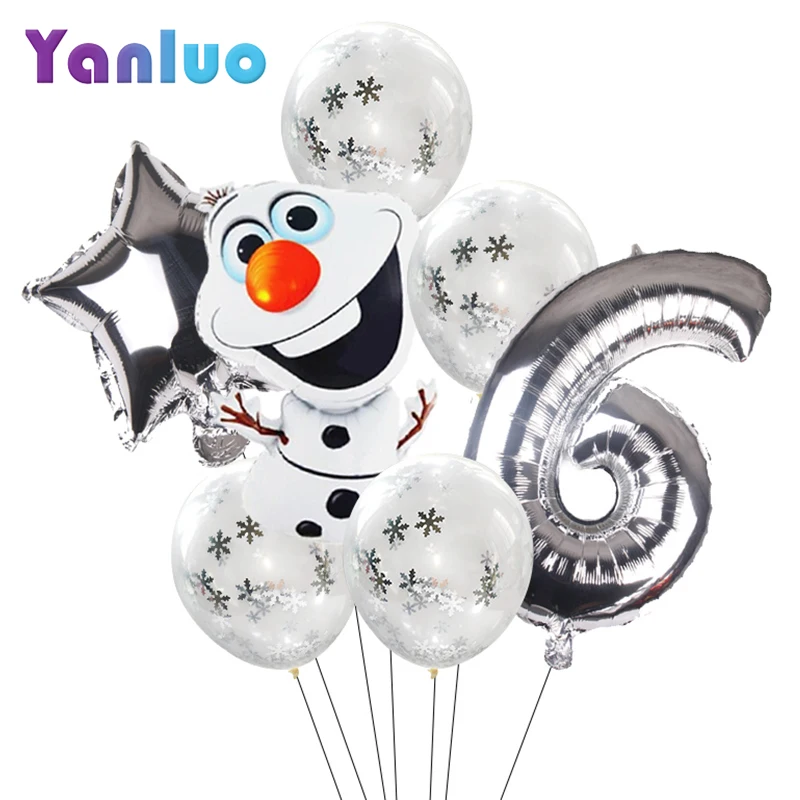 Воздушные шары Холодное сердце для вечевечерние набор шариков со снеговиком 32
