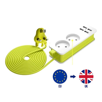 Power Strip Travel Adapter Universal UK EU Outlet 4 USB Charging Ports Surge Protector Home Extension Socket
Power Strip Travel Adapter Universal UK EU Outlet 4 USB Charging Ports Surge Protector Home Extension Socket