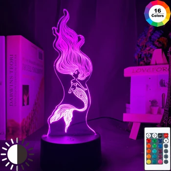 3d Led Night Lamps The Little Mermaid Princes Ariel Figure Nightlight for Girls Bedroom Decoration Colorful Baby Night Light 
3d Led Night Lamps The Little Mermaid Princes Ariel Figure Nightlight for Girls Bedroom Decoration Colorful Baby Night Light
