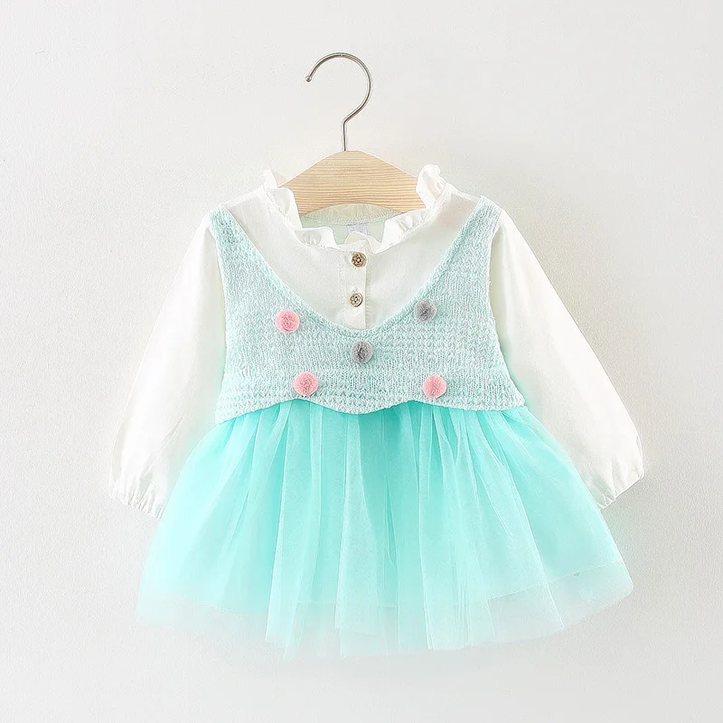 Sweet ChildrenOne-piece Tutu Dress Long Sleeve Knitted Sweater Vest Patchwork Dress with Pompoms Casual Style Clothes 0-4Y
Sweet ChildrenOne-piece Tutu Dress Long Sleeve Knitted Sweater Vest Patchwork Dress with Pompoms Casual Style Clothes 0-4Y