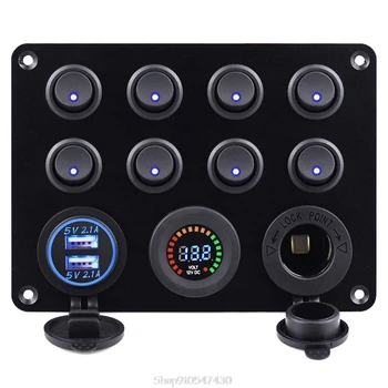 8 Group ON-OFF Toggle 12V Voltmeter Rocker Switch Panel 4.2A Dual USB Smart Charger Socket for Car RV Truck Boat N13 20 Dropship
8 Group ON-OFF Toggle 12V Voltmeter Rocker Switch Panel 4.2A Dual USB Smart Charger Socket for Car RV Truck Boat N13 20 Dropship