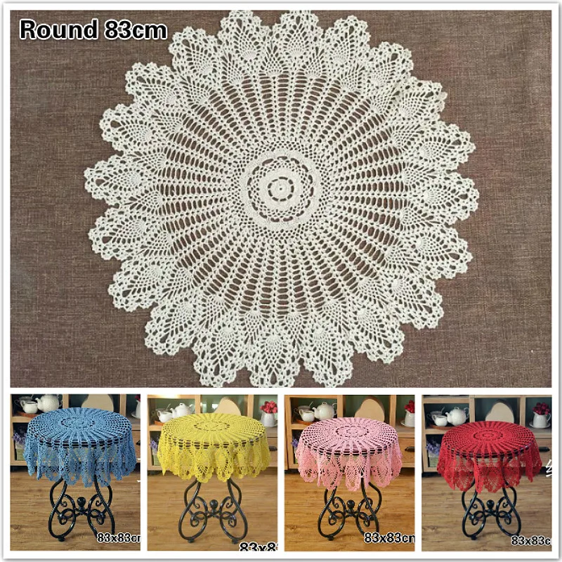 European Pastoral Delicate Hand Crochet Multicolor Tablecloth Balcony Bedroom Small Round Table Cover Wedding Decoration Tapete
European Pastoral Delicate Hand Crochet Multicolor Tablecloth Balcony Bedroom Small Round Table Cover Wedding Decoration Tapete