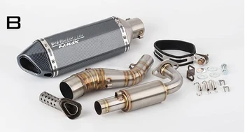 Motorcycle exhaust pipe for NMAX125 full set of front and rear Slip on NMAX155 back pressure with drum muffler
Motorcycle exhaust pipe for NMAX125 full set of front and rear Slip on NMAX155 back pressure with drum muffler
