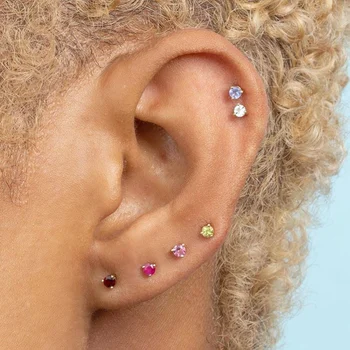 delicate tiny cz stacking stack Studs 925 Sterling Silver single cz multi piercing women girls minimalist stud earrings jewelry 
delicate tiny cz stacking stack Studs 925 Sterling Silver single cz multi piercing women girls minimalist stud earrings jewelry