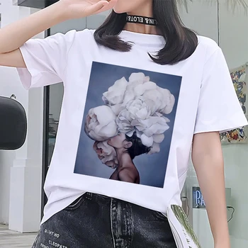 Women new 2020 harajuku white Tshirt vintage Flowers Feather Print T shirt gothic round neck short sleeve casual Tops T-shirt
Women new 2020 harajuku white Tshirt vintage Flowers Feather Print T shirt gothic round neck short sleeve casual Tops T-shirt
