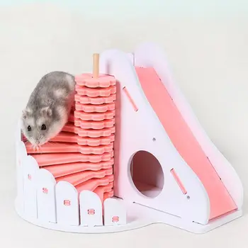 Hamster Small Pet Hideout House Climbing Ladder Stairs Playing Toy Rat Wooden Playground Cages Nest for Mouse Dwarf Hamster
Hamster Small Pet Hideout House Climbing Ladder Stairs Playing Toy Rat Wooden Playground Cages Nest for Mouse Dwarf Hamster