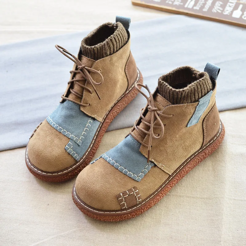 Color Matching Thick-Sole Big Head Doll Shoes Plus Velvet Martin Boots Literary Retro Womens Short Boots Mori Girl Ankle Boots
Color Matching Thick-Sole Big Head Doll Shoes Plus Velvet Martin Boots Literary Retro Womens Short Boots Mori Girl Ankle Boots