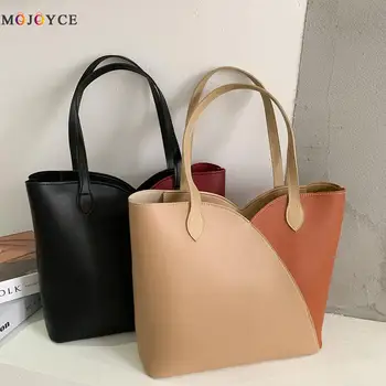 Fashion Hit Color Shoulder Bags For Women 2020 Female PU Leather Shoulder Bags Large Capacity Top-handle Handbags Shopping Purse 
Fashion Hit Color Shoulder Bags For Women 2020 Female PU Leather Shoulder Bags Large Capacity Top-handle Handbags Shopping Purse