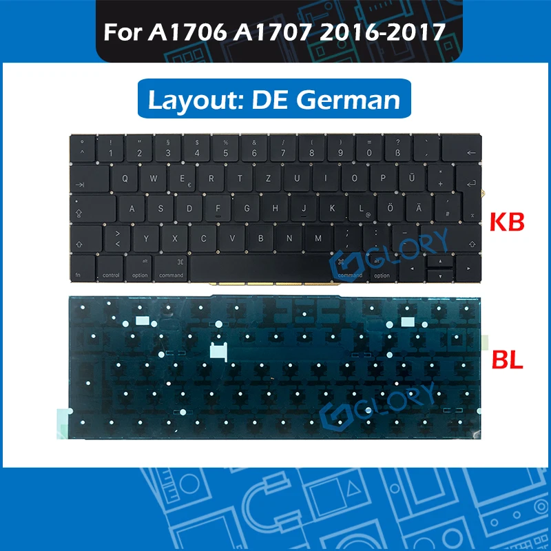 Клавиатура A1706 A1707 новая немецкая Стандартная клавиатура для Macbook Pro Retina 13 дюймов 15