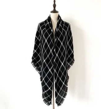 2020 new Autumn/Winter Black checked scarf scarves women scarf 1075 
2020 new Autumn/Winter Black checked scarf scarves women scarf 1075