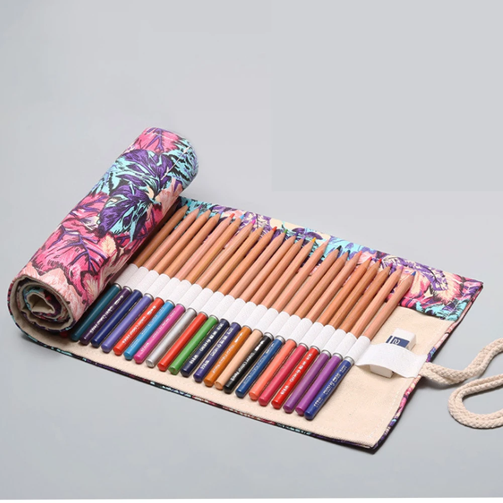 Stationery 36 48 72 Holes Curtain Roll Large Capacity Organizer Canvas Girls Boys Colorful Office Pencil Case School Box Pen Bag
Stationery 36 48 72 Holes Curtain Roll Large Capacity Organizer Canvas Girls Boys Colorful Office Pencil Case School Box Pen Bag