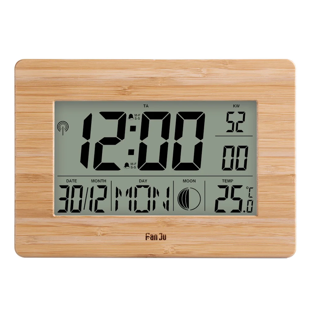FanJu Digital Wall Clock LCD Big Large Number Time Temperature Calendar Alarm Table Desk Clocks Modern Design Office Home Decor
FanJu Digital Wall Clock LCD Big Large Number Time Temperature Calendar Alarm Table Desk Clocks Modern Design Office Home Decor