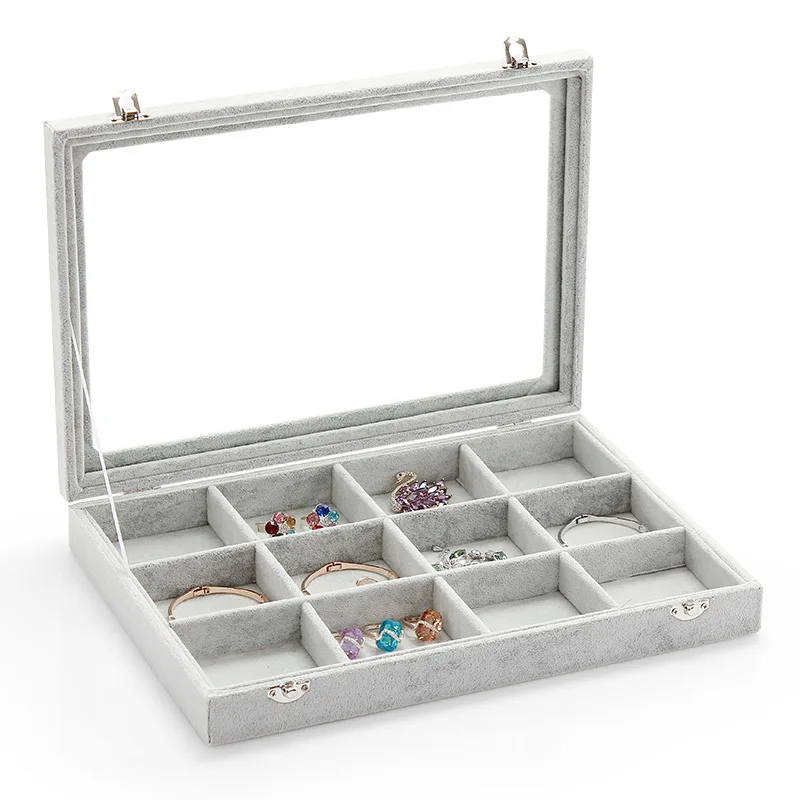 Large Flannel Jewelry Storage Box with Transparent Lid for Household Jewelry Storage Display Portable Desktop Jewelry Collection
Large Flannel Jewelry Storage Box with Transparent Lid for Household Jewelry Storage Display Portable Desktop Jewelry Collection