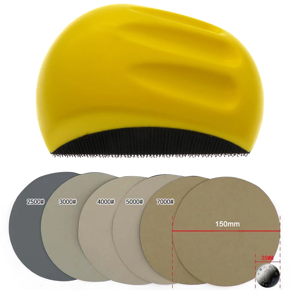 Hook Loop 6 inch Mouse hand sanding block Sander form + 25pcs set Sandpaper Sanding Disc polishing tools
Hook Loop 6 inch Mouse hand sanding block Sander form + 25pcs set Sandpaper Sanding Disc polishing tools