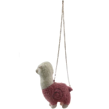 Funny Cartoon Plush Alpaca Animal Shape Bag Creative Spoof Fashion Shoulder Bag Women'S Messenger Bag Girls Cute Flap Bag,Pink 
Funny Cartoon Plush Alpaca Animal Shape Bag Creative Spoof Fashion Shoulder Bag Women'S Messenger Bag Girls Cute Flap Bag,Pink