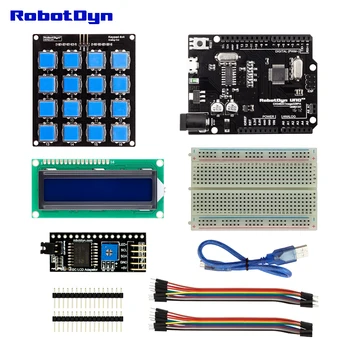 RobotDyn KITs-UNO R3 with LCD display I2C Module button keypad breadboard compatible with Arduino UNO R3 for DIY Electronic
RobotDyn KITs-UNO R3 with LCD display I2C Module button keypad breadboard compatible with Arduino UNO R3 for DIY Electronic