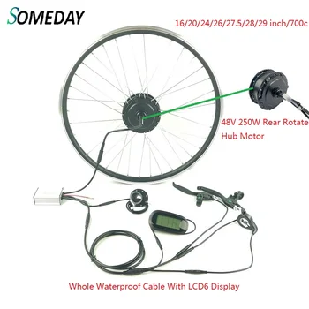 SOMEDAY E-bike Conversion kits Whole Waterproof Cable with LCD6 Display 48V250W Rear Rotate hub motor easy install
SOMEDAY E-bike Conversion kits Whole Waterproof Cable with LCD6 Display 48V250W Rear Rotate hub motor easy install