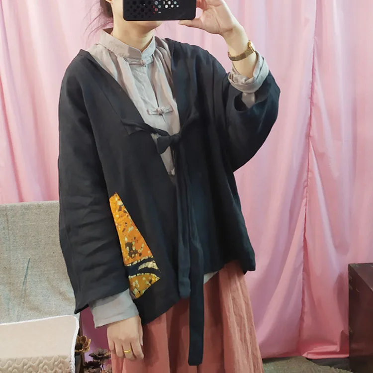 Women Ramie Spring Summer Nine Sleeve Retro Patchwork Jackets Outerwear Ladies VIntage Loose Ramie Coat Female 2020 Topcoat Tops
Women Ramie Spring Summer Nine Sleeve Retro Patchwork Jackets Outerwear Ladies VIntage Loose Ramie Coat Female 2020 Topcoat Tops
