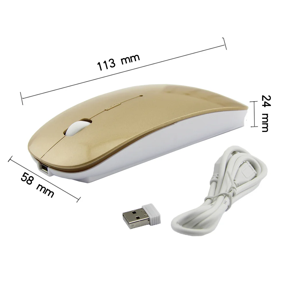 Silent Wireless Rechargeable Mouse Wireless Mouse