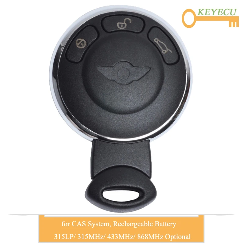 KEYECU KYDZ CAS System Remote Control Car Key for BMW Mini 2007-2014, IYZKEYR5602 - 3 Btn - ID46 - 315LP/ 315MHz/ 433MHz/ 868MHz
KEYECU KYDZ CAS System Remote Control Car Key for BMW Mini 2007-2014, IYZKEYR5602 - 3 Btn - ID46 - 315LP/ 315MHz/ 433MHz/ 868MHz