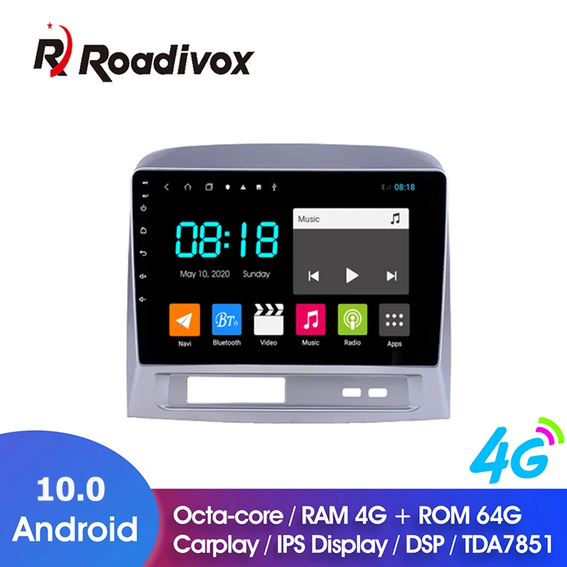 9 "Android 10 0 ОЗУ 4 Гб ПЗУ 64 ГБ для Toyota VIOS 2004 автомобильный Dvd Gps-навигатор Радио