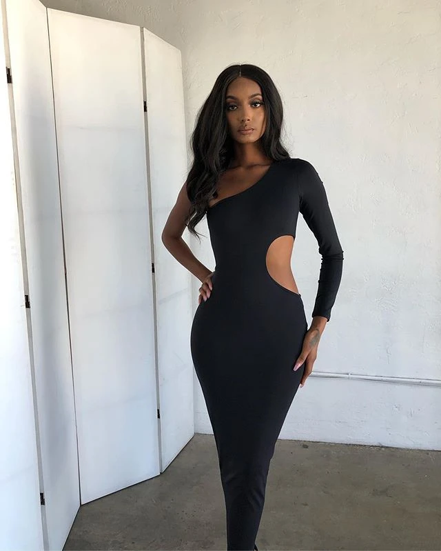 KGFIGU Snug Cotton Material Black Dress Women Sexy Party Strapless Soft Vestidos Womens Clothing Long Sleeve Bodycon Dress KGFIGU Snug Cotton Material Black Dress Women Sexy Party Strapless Soft Vestidos Womens Clothing Long Sleeve Bodycon Dress