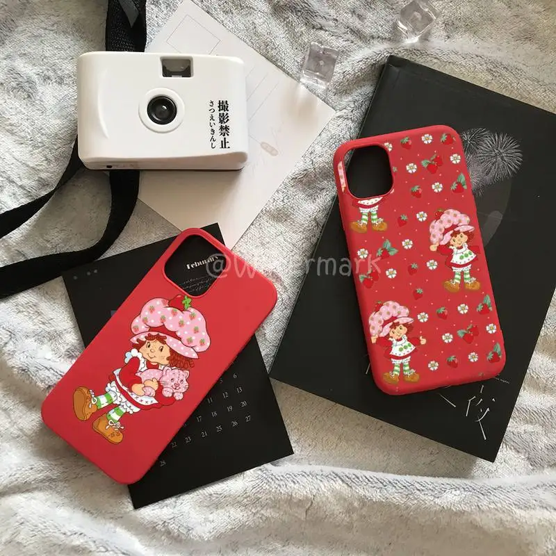 Чехол для телефона с изображением клубники и Доры IPhone 7 8 6 6s Plus Xr X Xs 11 12 13 Pro Max Mini