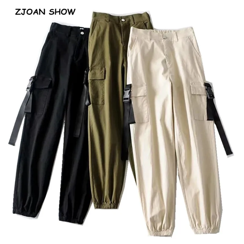 2019 Boyfriend Style High Waist Elastic Cuff Ribbon 3D Pockets Pants Woman street Loose Unisex Trousers Long Safari Cargo Pants
2019 Boyfriend Style High Waist Elastic Cuff Ribbon 3D Pockets Pants Woman street Loose Unisex Trousers Long Safari Cargo Pants