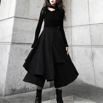 2020 Women Spring Autumn New Style Temperament Irregular Personality Skirt Vintage Slim High Waist Black Skirt Pants Fashion
2020 Women Spring Autumn New Style Temperament Irregular Personality Skirt Vintage Slim High Waist Black Skirt Pants Fashion