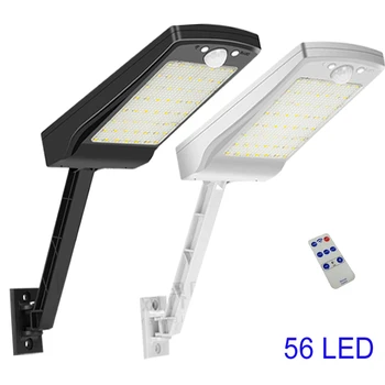 56LED solar lights Motion Sensor Wall Light Outdoor Street Lamp Adjustable Brightness Garden Street Lamp w/Remote Control
56LED solar lights Motion Sensor Wall Light Outdoor Street Lamp Adjustable Brightness Garden Street Lamp w/Remote Control