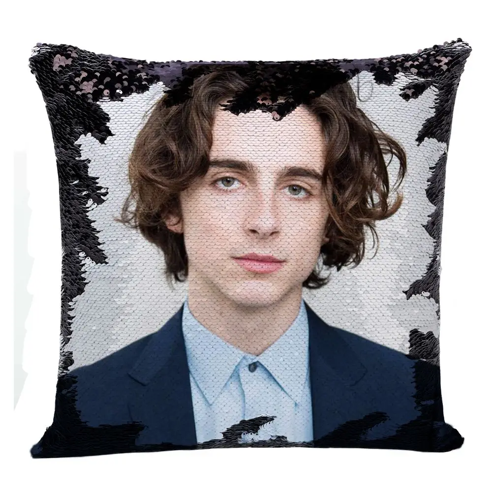 Тимоте Chalamet Sexy наволочки покрывало волшебные двусторонние блесток наволочка