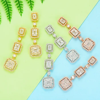 SISCATHY Brand Luxury Women Drop Earrings Full Micro Cubic Zirconia Paved Naija Wedding Party Earring Fashion Jewelry for Women
SISCATHY Brand Luxury Women Drop Earrings Full Micro Cubic Zirconia Paved Naija Wedding Party Earring Fashion Jewelry for Women