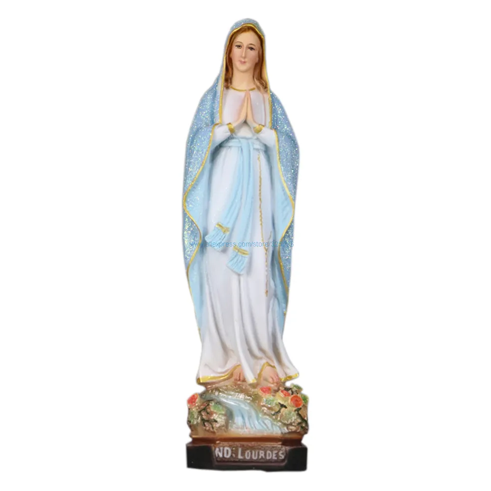 

Catholic Sculpture Resin Tabletop Statue Decorative Figurine Figure Our Lady Lourdes Virgin Mary Statue 30cm 11.8inch NEW