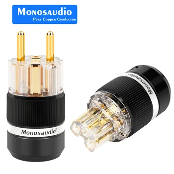Monosaudio E101G/F101G Hi-end Pure Copper EU AC Power Cable Plug IEC Female Connector High Quality Schuko Power Plug Adapter
Monosaudio E101G/F101G Hi-end Pure Copper EU AC Power Cable Plug IEC Female Connector High Quality Schuko Power Plug Adapter