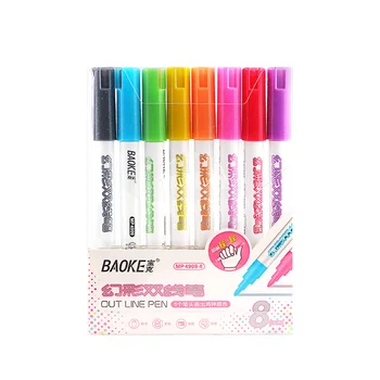 8 Color Double Line Pen Set Colored Art Marker Multifunction Drawing Marker Pens Graffiti pen Student Stationery School Supplies
8 Color Double Line Pen Set Colored Art Marker Multifunction Drawing Marker Pens Graffiti pen Student Stationery School Supplies