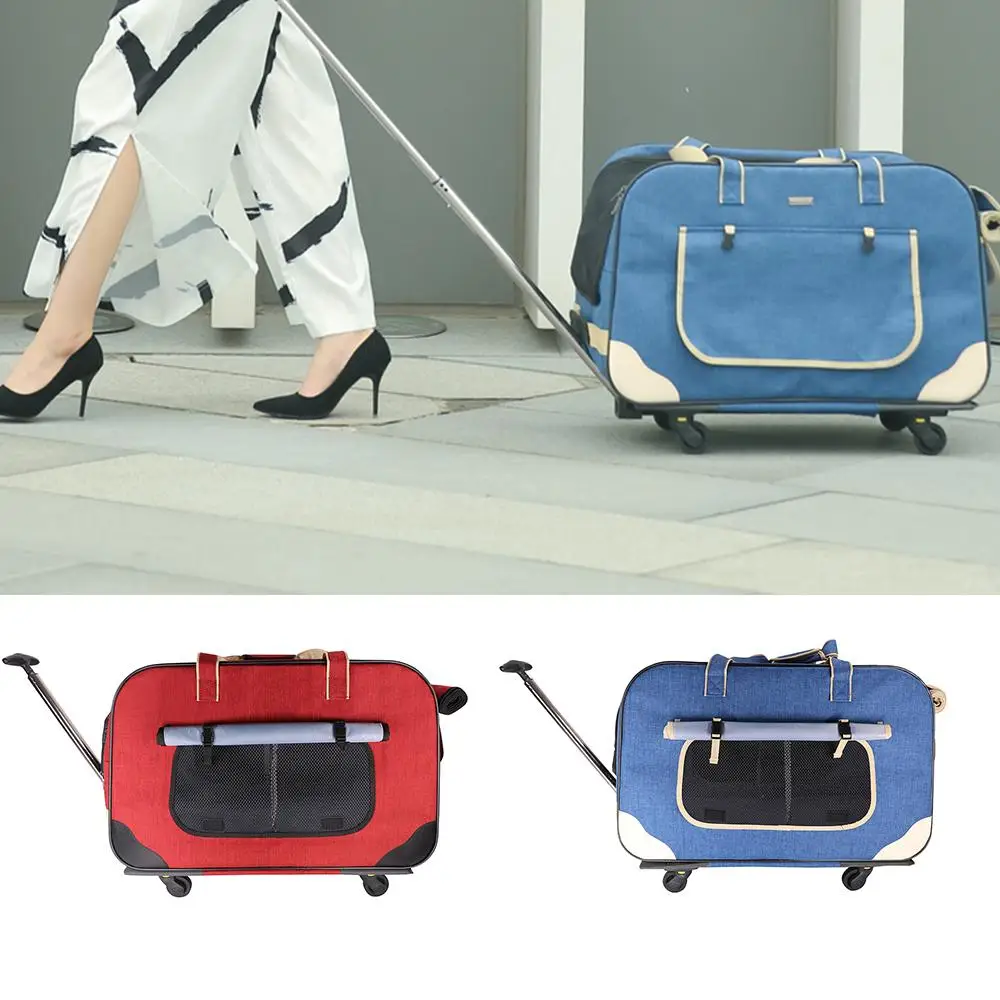 Pet Dog Carrier Bags with Removable Rolling Wheels Dogs Cats Carrier Backpack Breathable Luggage Pets Car Travel Transport Bags
Pet Dog Carrier Bags with Removable Rolling Wheels Dogs Cats Carrier Backpack Breathable Luggage Pets Car Travel Transport Bags