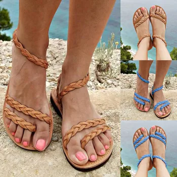 2020 Women Sandals Plus Size Wedges Shoes Summer Women's Flip-flops Criss-cross Straw Flats Sandals Casual Beach Shoes*3
2020 Women Sandals Plus Size Wedges Shoes Summer Women's Flip-flops Criss-cross Straw Flats Sandals Casual Beach Shoes*3