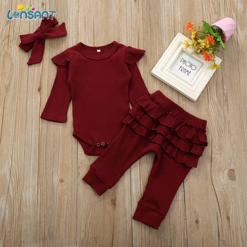 LONSANT 3pcs Infant Newborn Baby Girl Clothes Long Sleeve Ruffle Romper+Long Pants +headband Outfits Clothes Set 0-18M N30
LONSANT 3pcs Infant Newborn Baby Girl Clothes Long Sleeve Ruffle Romper+Long Pants +headband Outfits Clothes Set 0-18M N30